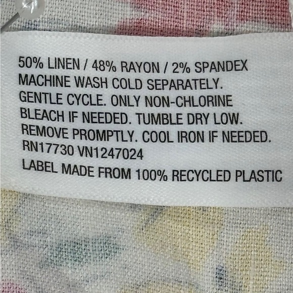 RIXO x Target Multicolor Floral Mini Dress Button Front Linen Blend Retro Sz 4 - Picture 8 of 9